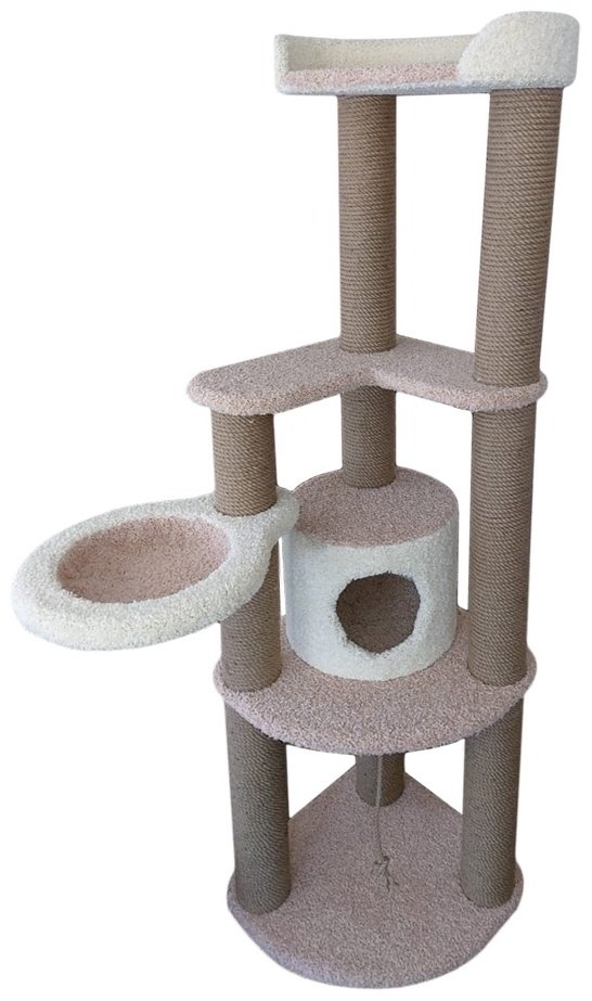 Кошкин Рай игровой комплекс 1027 белый, бежевый купить,NaN