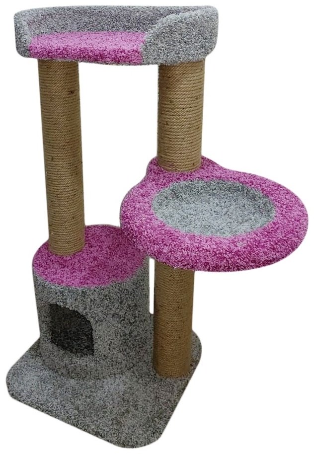 Кошкин Рай игровой комплекс 1028 серый, розовый купить,NaN