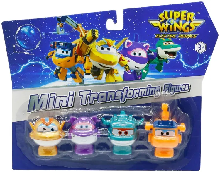 Набор Super Wings Набор из 4х мини-фигурок (Голден бой, Кристал, Тино, Марти), Супер Крылья, EU781040-B
