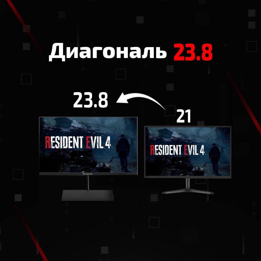 Монитор 23.8" XTREON XT2442PE черный купить,NaN