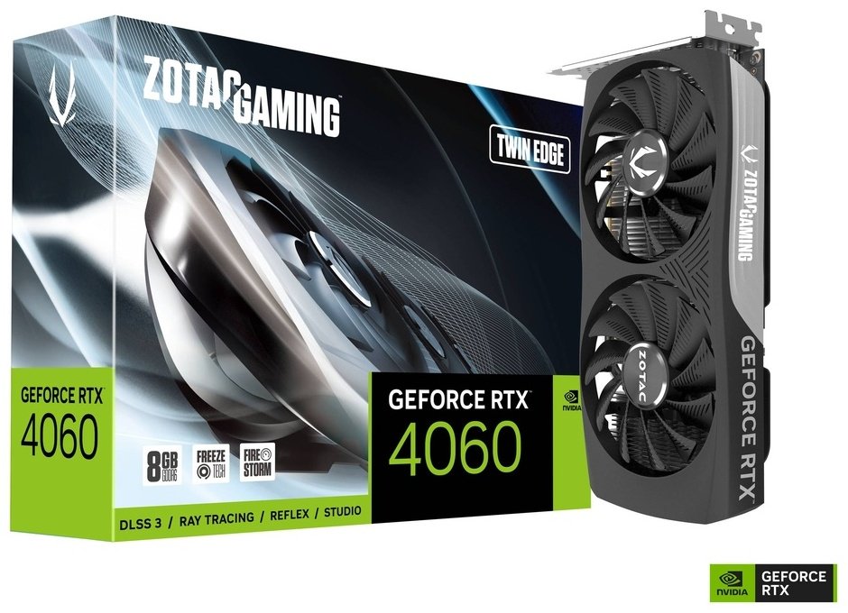 Видеокарта ZOTAC GAMING RTX 4060 Twin Edge ZT-D40600E-10M 8 Гб купить,NaN
