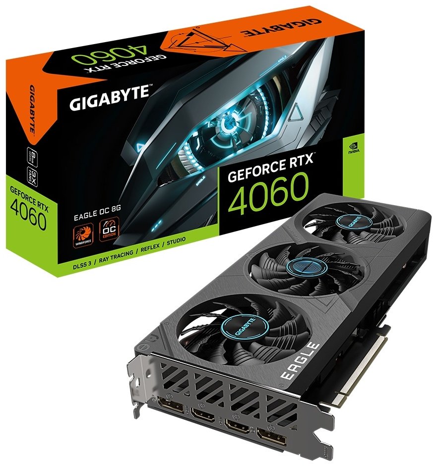 Видеокарта GIGABYTE GeForce RTX 4060 EAGLE OC 8G 8 Гб - ForteMarket Видеокарта GIGABYTE GeForce RTX 4060 EAGLE OC 8G 8 Гб купить,NaN