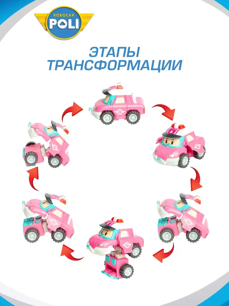 Трансформер Robocar Poli Робокар Поли, мини "Сэнди", высота 4.5 см