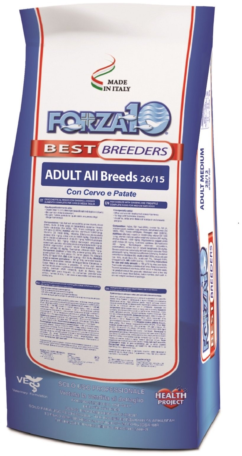 Корм Forza10 Adult All Breeds 26/15 Оленина с картофелем для взрослых всех пород 20 кг купить,NaN