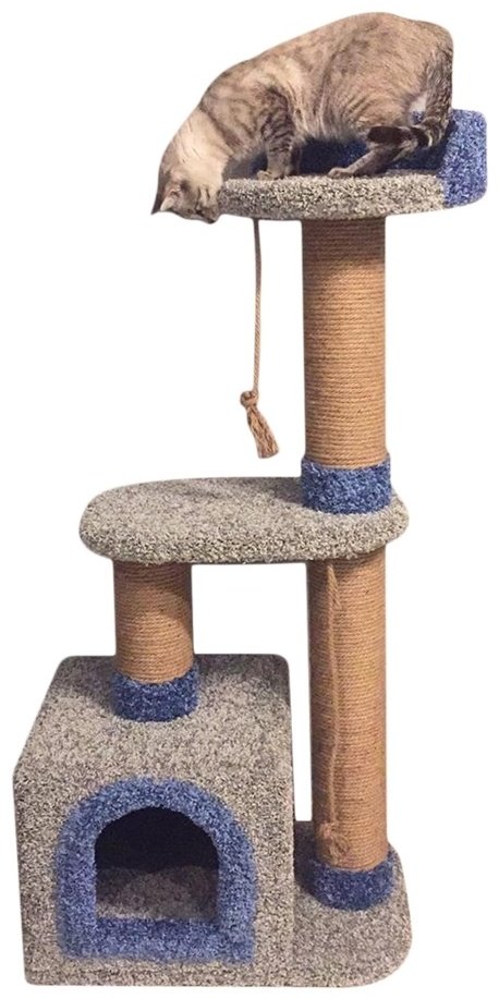 Кошкин Рай игровой комплекс 1029 синий, серый купить,NaN