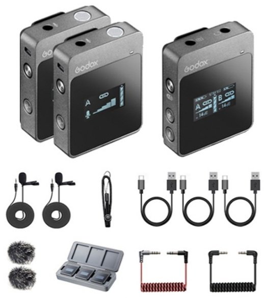 Микрофон Godox Godox MoveLink M2 черный купить,NaN