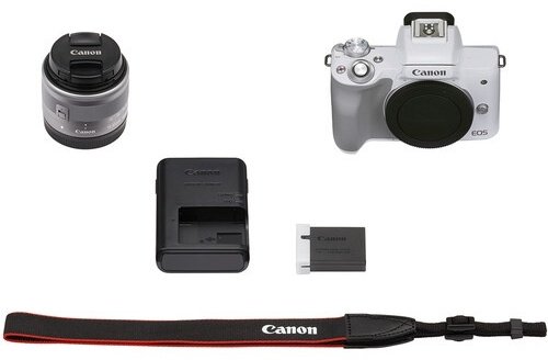 Фотокамера Canon EOS M50 Mark II kit EF-M 15-45mm f/3.5-6.3 IS STM белый