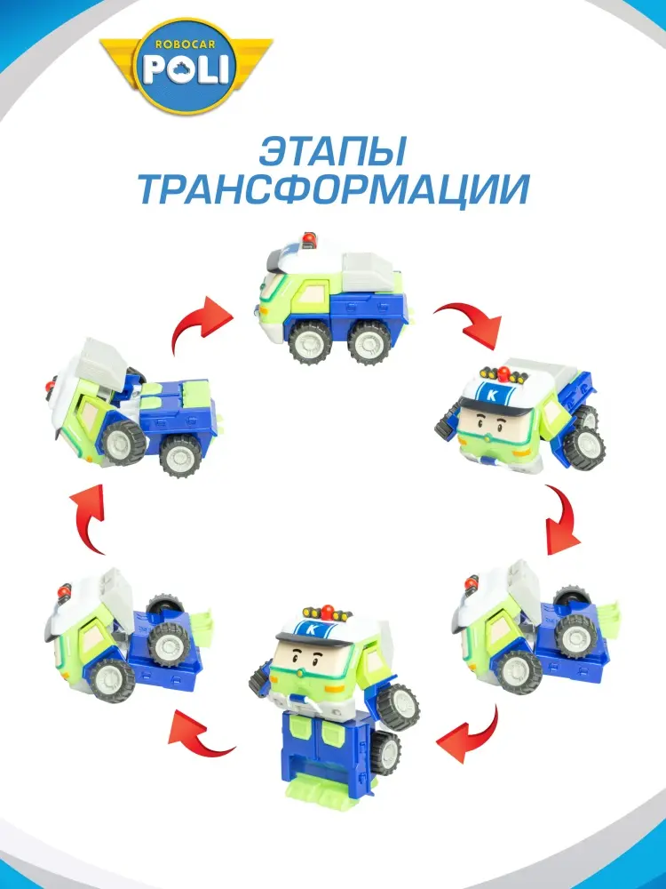 Трансформер Robocar Poli Трансформер мини "Китон", высота 5 см