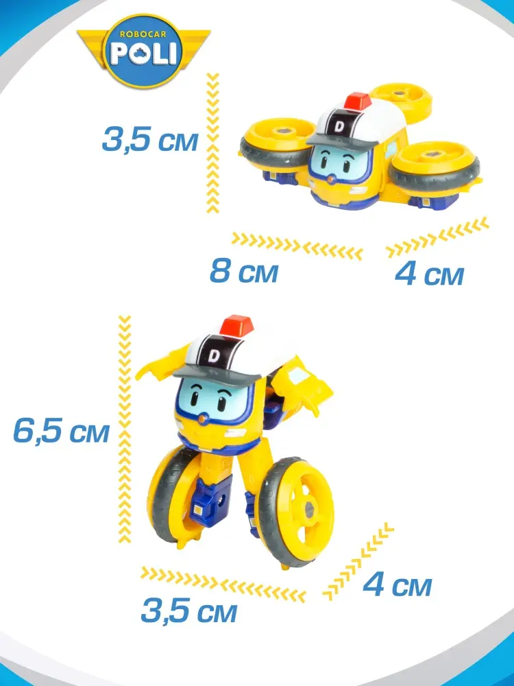 Трансформер Robocar Poli Игрушка робот трансформер Робокар Поли, мини "Дрони", высота 6.5 см купить,NaN