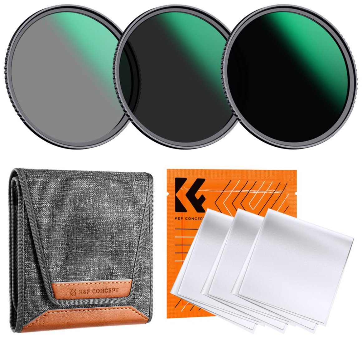 Светофильтр K&F CONCEPT 62mm ND8+ND64+ND1000 SKU.2045V1