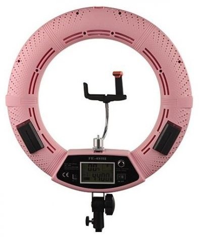 Кольцевая лампа ZNLUX FE-480 46см розовый