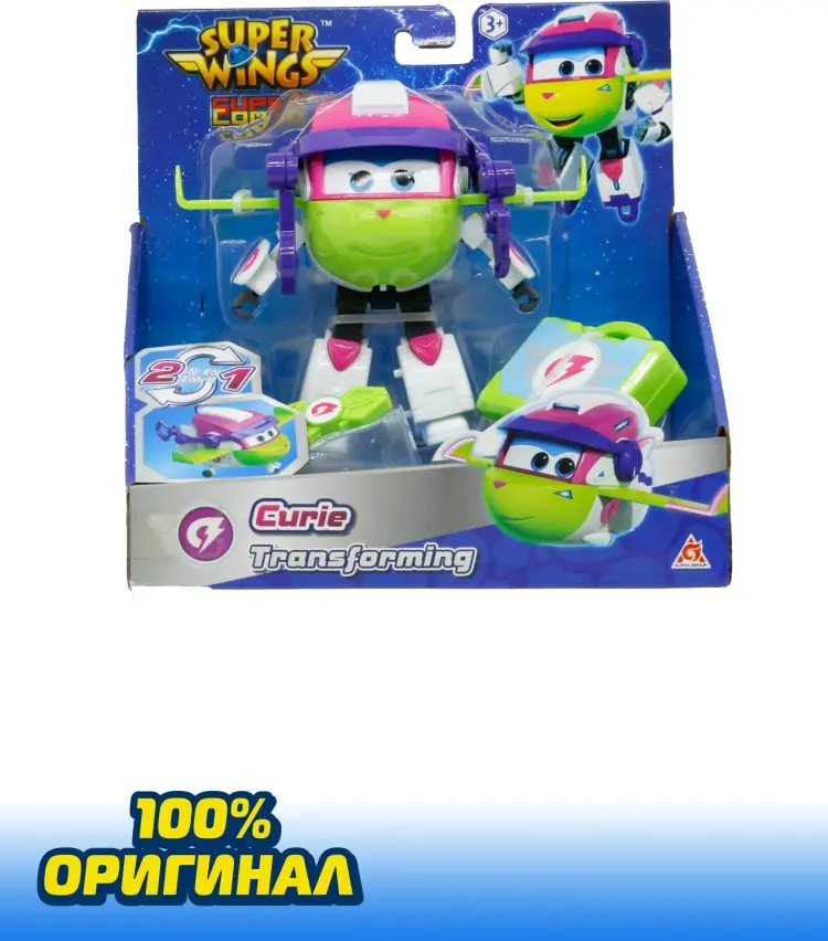 Трансформер Super Wings Супер Крылья Трансформер Кьюри (9 сезон), высота 13.3 см