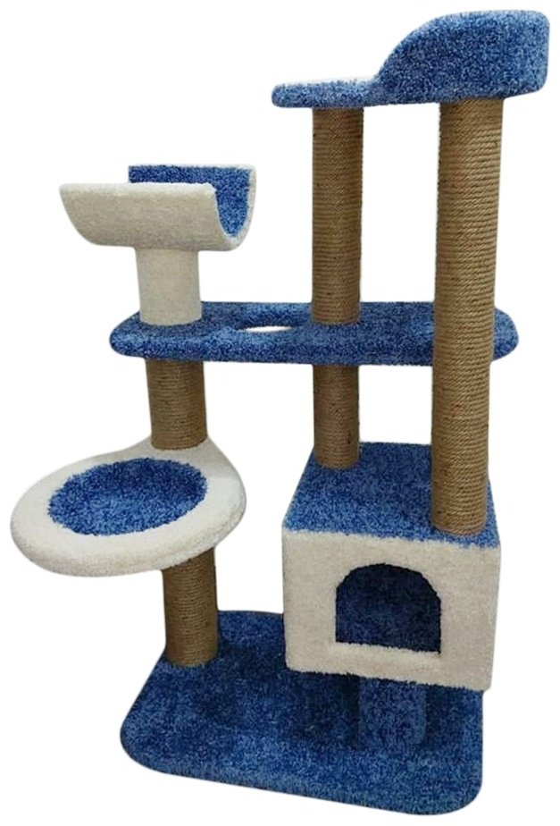 Кошкин Рай игровой комплекс 1021 белый, синий купить,NaN