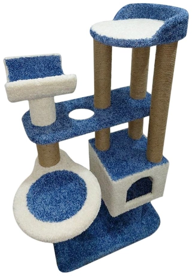 Кошкин Рай игровой комплекс 1021 белый, синий купить,NaN