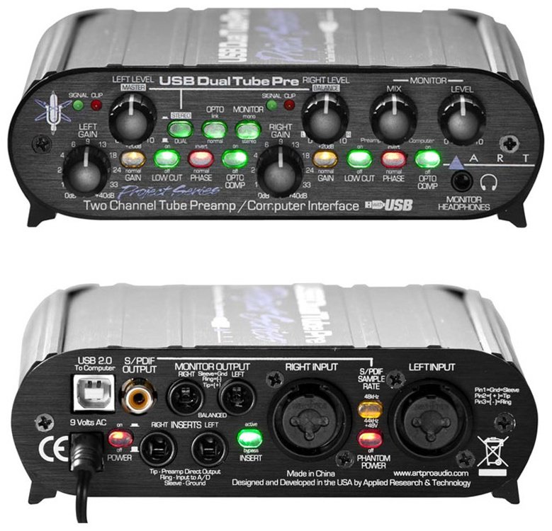 Аудиоусилитель ART USBDualTubePre