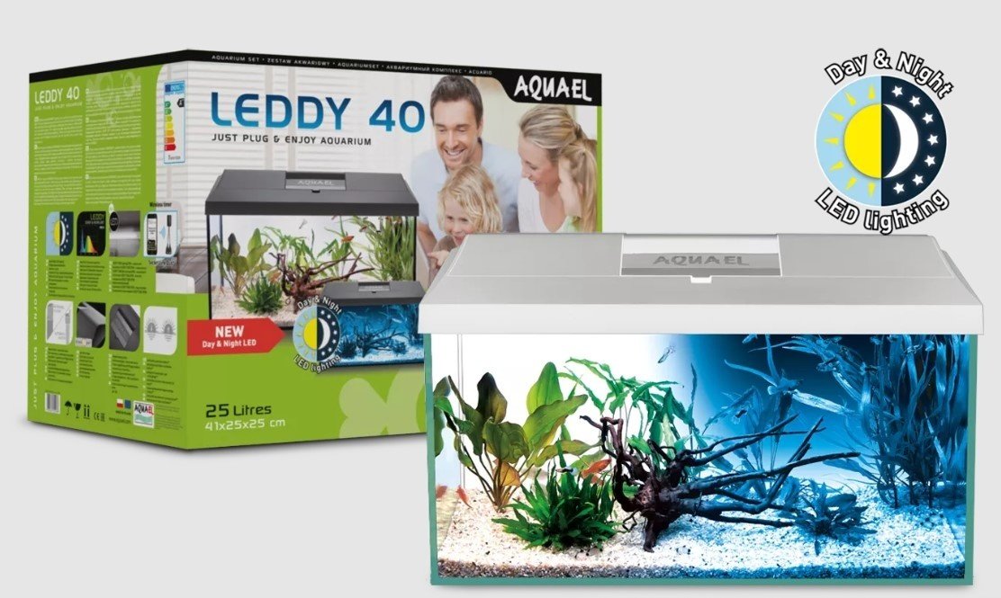 AQUAEL Leddy plus аквариум 25 л белый купить,NaN