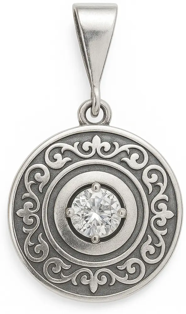 Подвеска Кристалл-L П-2562-01-1 вес 4 г серебро, фианит купить,18400