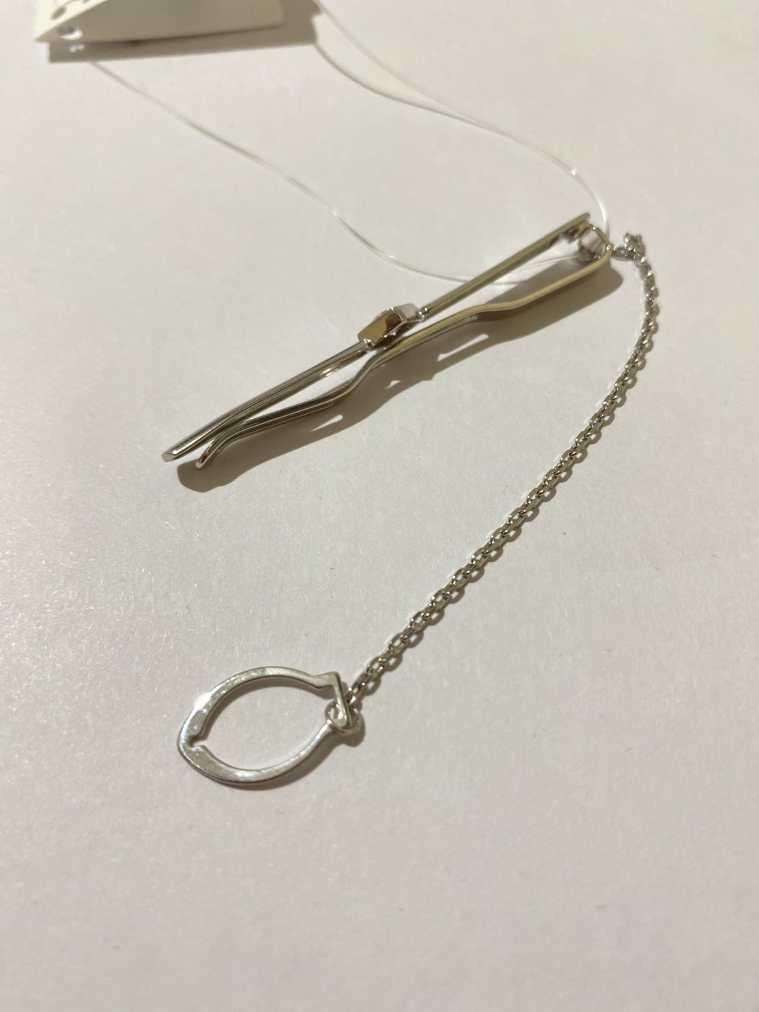 Зажим для галстука AQUAMARINE 70440.5 вес 4.47 серебро, фианит купить,NaN