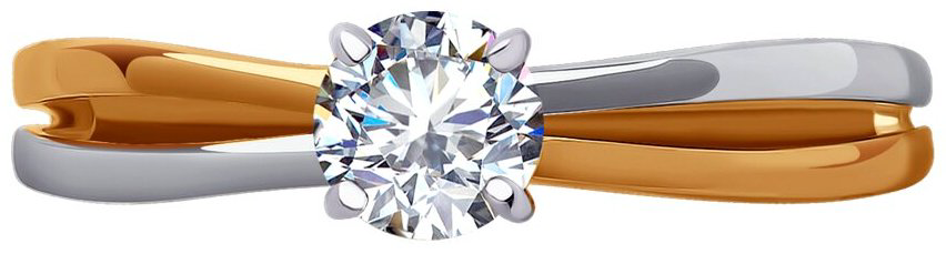 Кольцо Diamant 51-110-01726-1_18 размер 18 вес 1.53 г золото, фианит купить,NaN