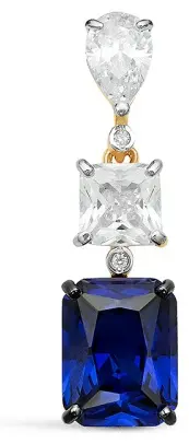 Подвеска КЮЗ Дельта 330213 вес 1.6 г золото, фианит, ситалл купить,154850