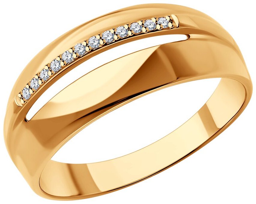Кольцо Diamant 93-210-01744-1_195 размер 19.5 вес 2.27 г серебро, бриллиант купить,NaN