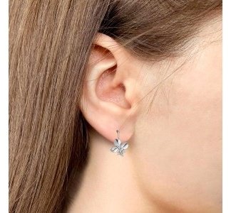 AQUAMARINE 48734А серебро, фианит купить,NaN