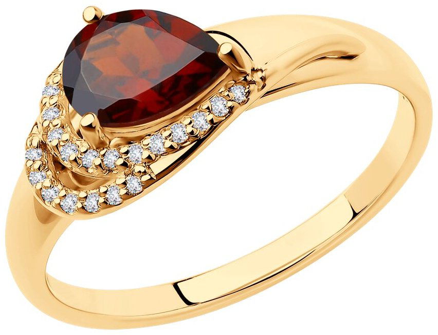 Кольцо Diamant 93-310-00548-2 размер 16 вес 1.49 г серебро, фианит купить,NaN