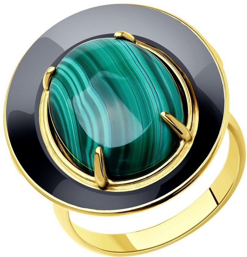 Diamant 93-310-01753-1-93-321-01752-1 вес 16.32 г 18 серебро, малахит купить,NaN