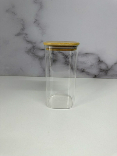 Банка 1049001_SOLO Стекло 1600, стекло, бамбук