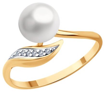Кольцо Diamant 93-310-01934-1_18 размер 18 вес 1.59 г серебро, жемчуг