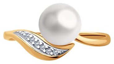 Кольцо Diamant 93-310-01934-1_18 размер 18 вес 1.59 г серебро, жемчуг купить,0