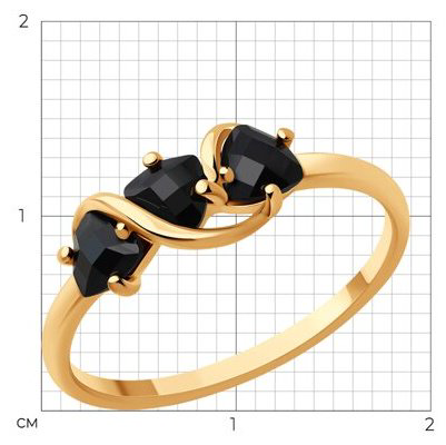 Кольцо Diamant 93-310-01950-1_18 размер 18 вес 1.25 г серебро, шпинель купить,NaN