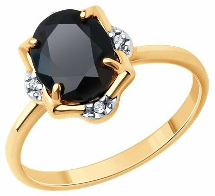Кольцо Diamant 93-310-01953-1 размер 17.5 вес 2.3 г серебро, шпинель купить,NaN