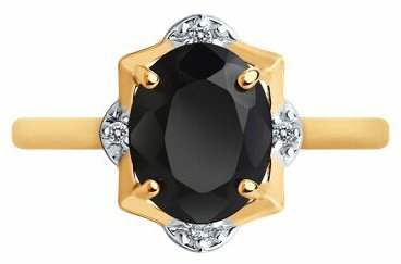 Кольцо Diamant 93-310-01953-1 размер 17.5 вес 2.3 г серебро, шпинель купить,NaN