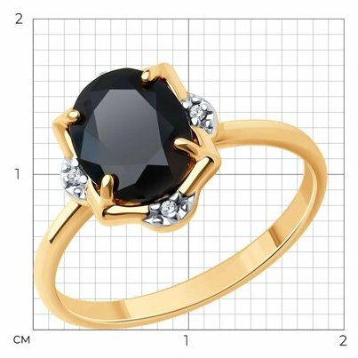Кольцо Diamant 93-310-01953-1 размер 17.5 вес 2.3 г серебро, шпинель купить,NaN