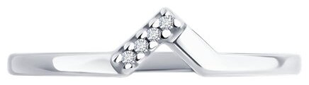 Кольцо Diamant 94-210-02127-1_16,5 размер 16.5 вес 1.14 г серебро, бриллиант купить,NaN