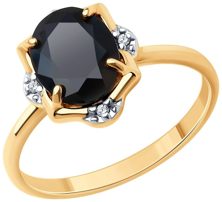 Кольцо Diamant 93-310-01953-1_18 размер 18 вес 2.41 г серебро, шпинель купить,NaN