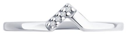 Кольцо Diamant 94-210-02127-1_17 размер 16 вес 1.14 г серебро, бриллиант купить,NaN
