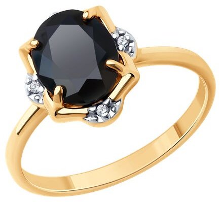 Кольцо Diamant 93-310-01953-1_19 размер 19 вес 2.37 г серебро, шпинель купить,NaN