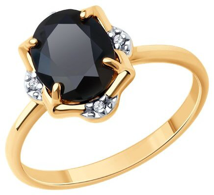 Кольцо Diamant 93-310-01953-1_19 размер 19 вес 2.37 г серебро, шпинель купить,NaN