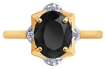 Кольцо Diamant 93-310-01953-1_19 размер 19 вес 2.37 г серебро, шпинель купить,NaN