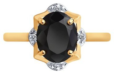 Кольцо Diamant 93-310-01953-1_19 размер 19 вес 2.37 г серебро, шпинель купить,NaN