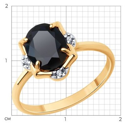Кольцо Diamant 93-310-01953-1_19 размер 19 вес 2.37 г серебро, шпинель купить,NaN