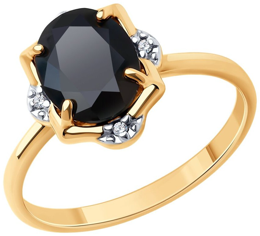 Кольцо Diamant 93-310-01953-1_19 размер 19 вес 2.5 г серебро, шпинель купить,NaN