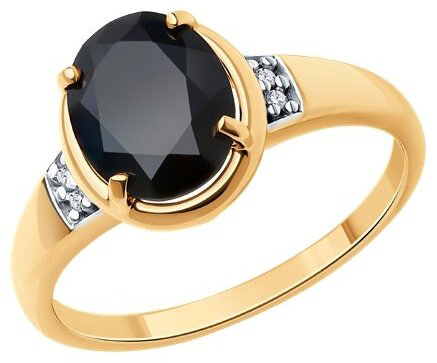 Кольцо Diamant 93-310-01954-1_s размер 18 вес 2.24 г серебро, фианит, шпинель купить,NaN