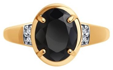 Кольцо Diamant 93-310-01954-1_s размер 18 вес 2.24 г серебро, фианит, шпинель купить,NaN
