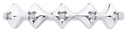 Кольцо Diamant 94-210-02136-1_17 размер 17 вес 1.31 г серебро, бриллиант купить,NaN