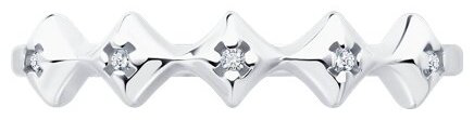 Кольцо Diamant 94-210-02136-1_17 размер 17 вес 1.31 г серебро, бриллиант купить,NaN