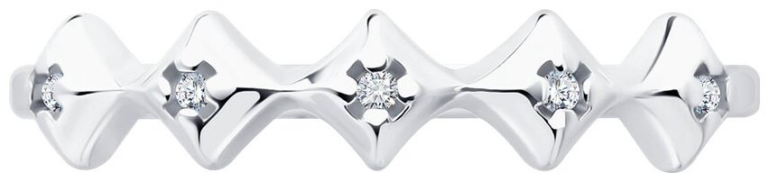 Кольцо Diamant 94-210-02136-1_17 размер 17 вес 1.365 г серебро, бриллиант купить,NaN