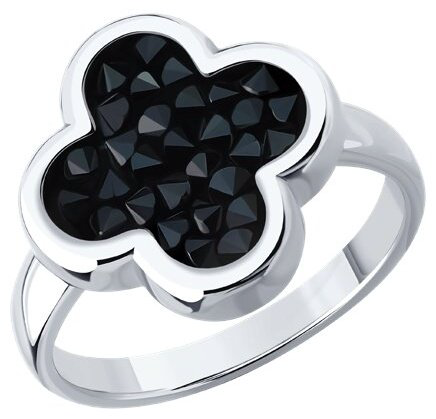Кольцо Diamant 94-110-02342-1_17 размер 17 вес 3.55 г серебро, кристалл купить,NaN